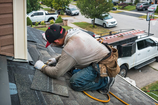 Professional Roofing technician working in Rosendale, WI